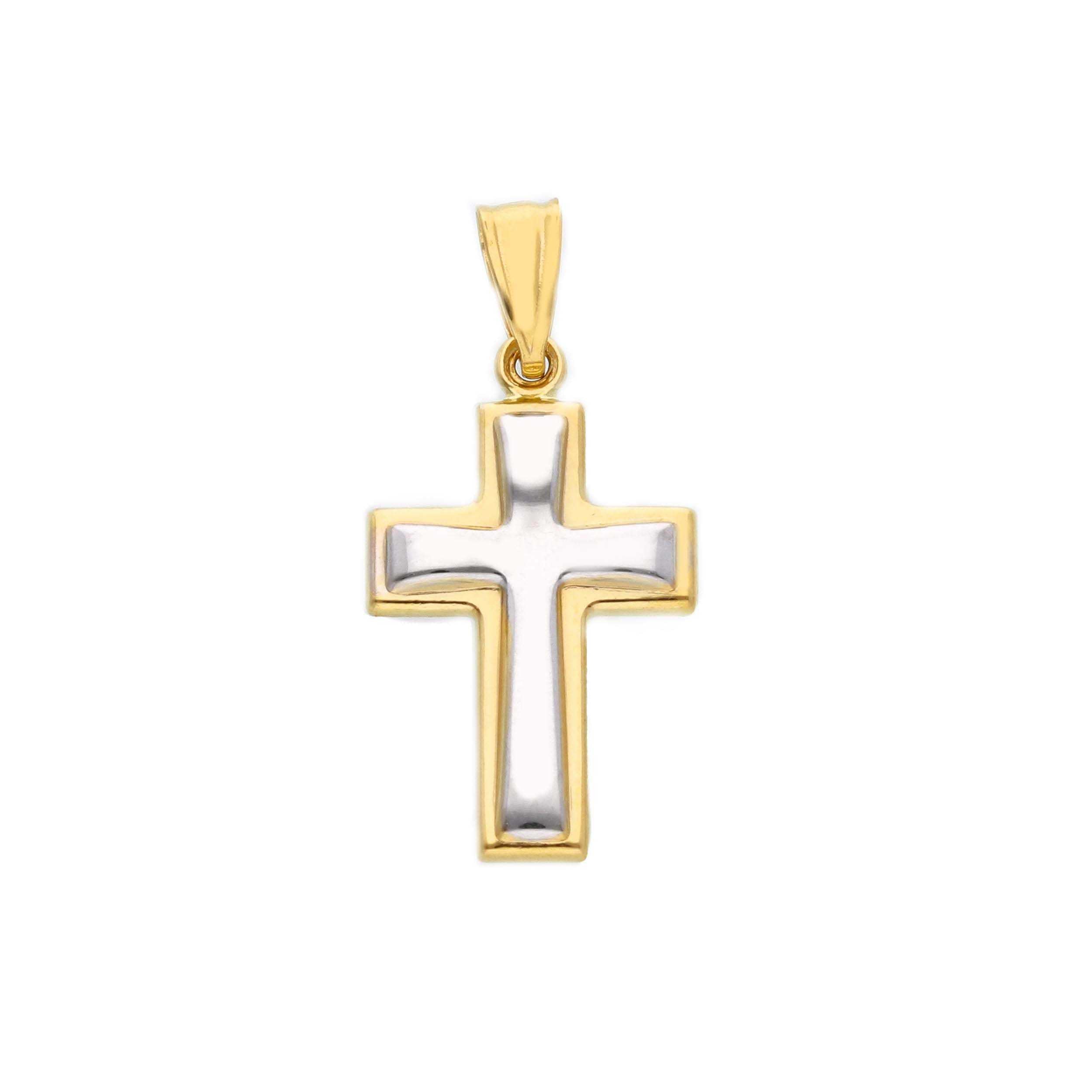 Yellow and white gold Cross