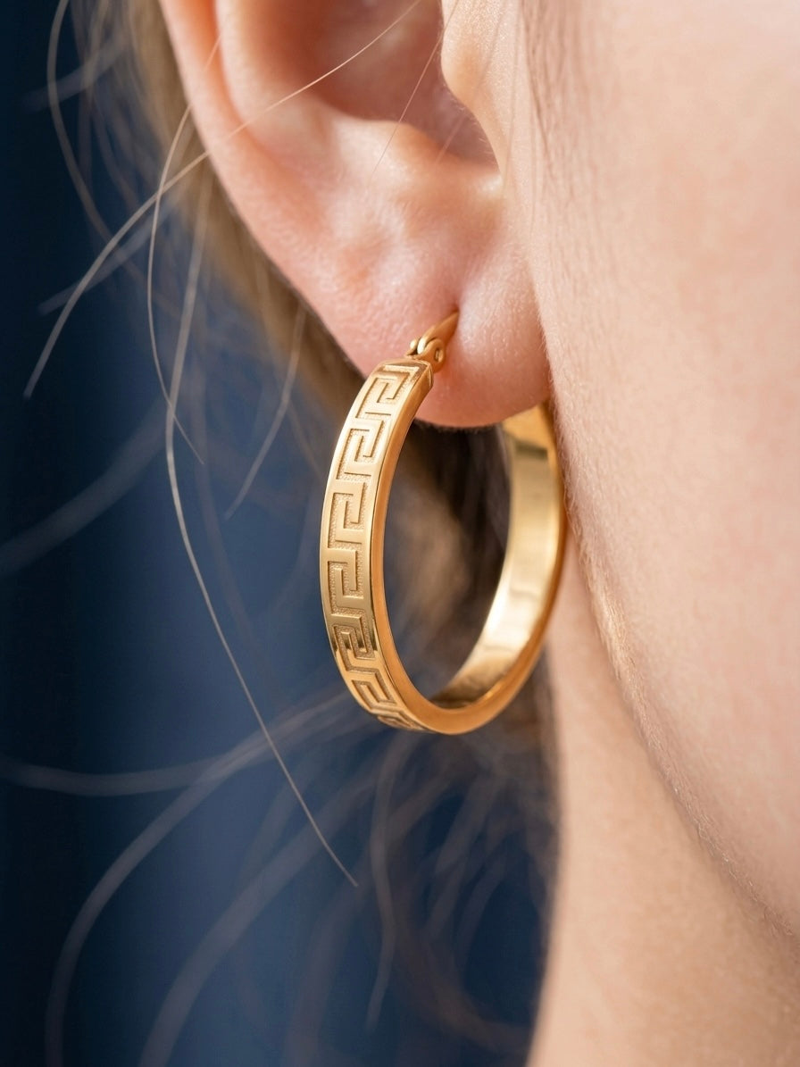 18 Karat Goldohrringe Spanisch