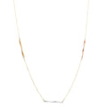 Tri-Color 14kt Gold Minimalist Element Necklace
