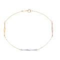 Tri-Color 14kt Gold Minimalist Element Bracelet