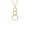 Italian 14kt Gold Triple-Ring Minimalist Necklace