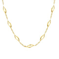 Elegant 14kt Gold Marquise-Link Station Necklace