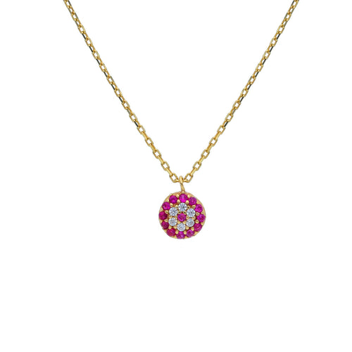 14kt Sapphire & Diamond-Style Necklace