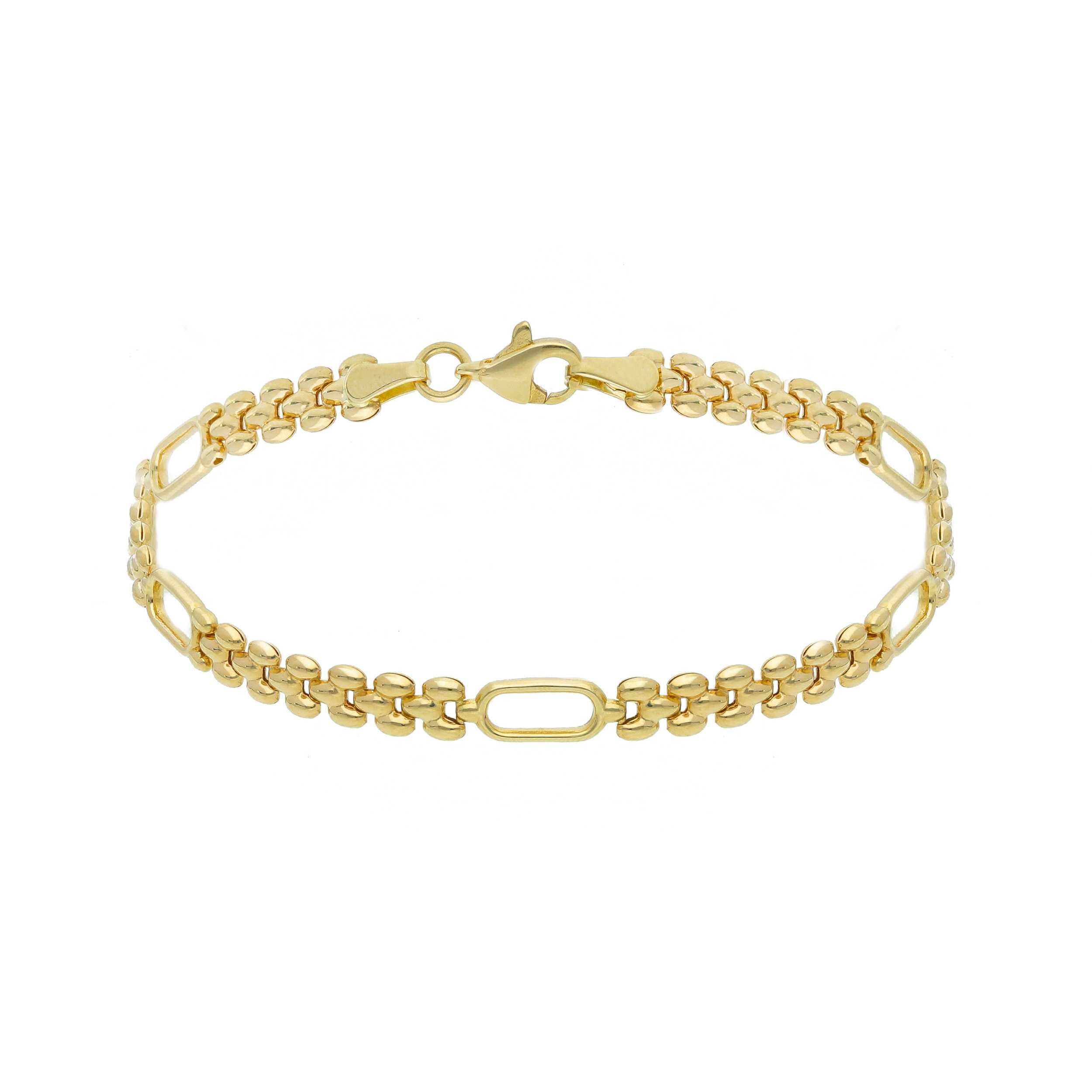Elegant 14kt Yellow Gold Link Bracelet