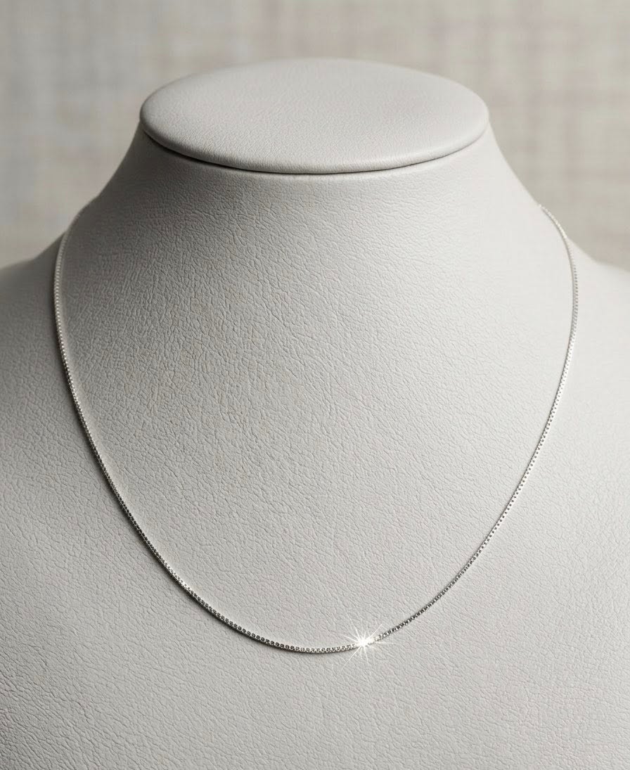 18k Weißgold 750 Halskette 0,87g 42cm