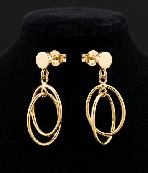 18k gold earrings