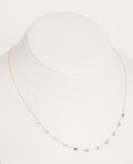 14k Yellow Gold Italian Necklace double pyramid elements Length 42 cm + 3 cm extension